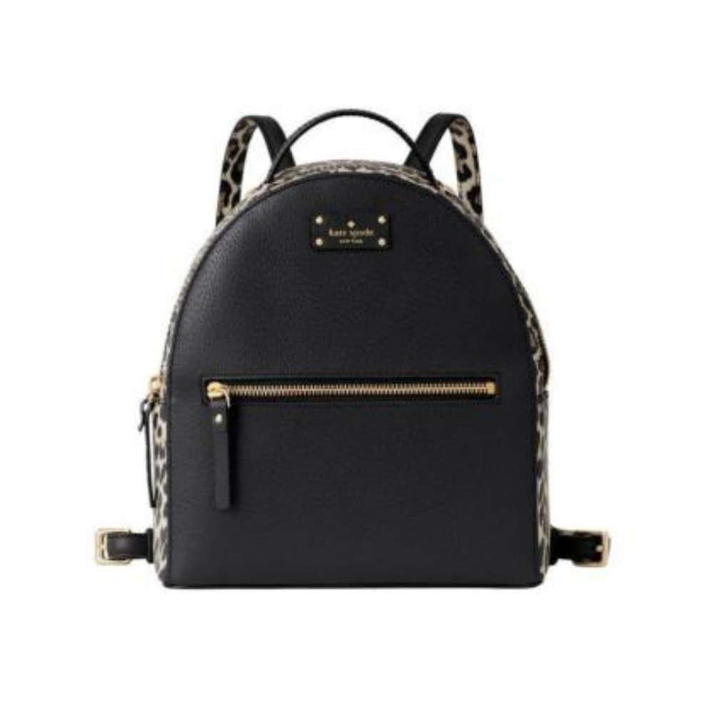 Kate Spade New York Grove Street Leopard Sammy Leather Mini Backpack New $338